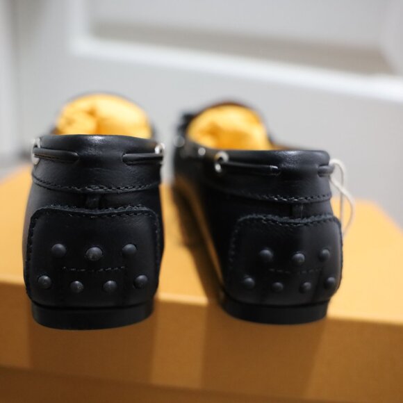 Women's Black Tods Loafers - Picture 3 of 5